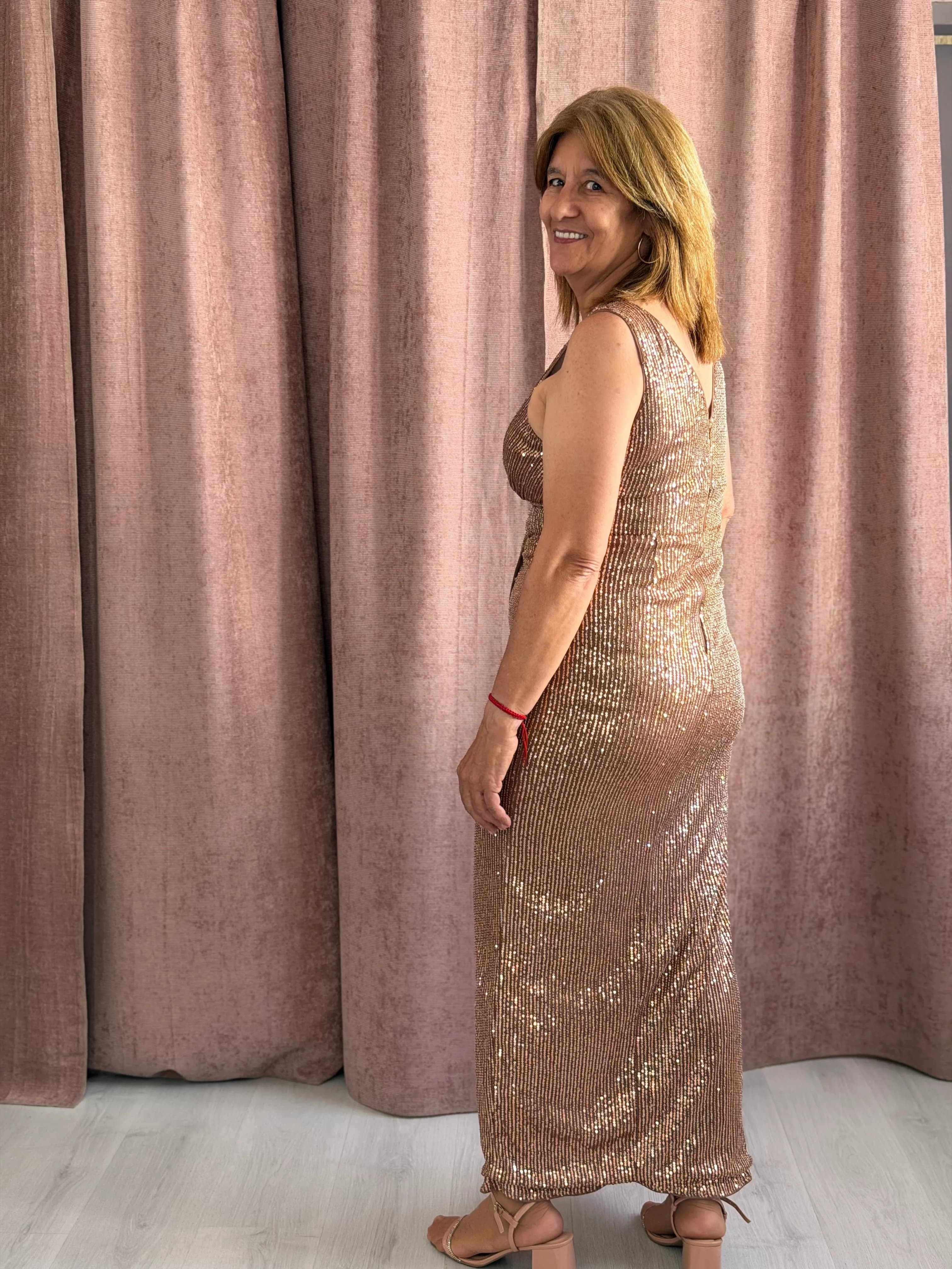 Vestido largo con lentejuelas-025 - Imagen 2