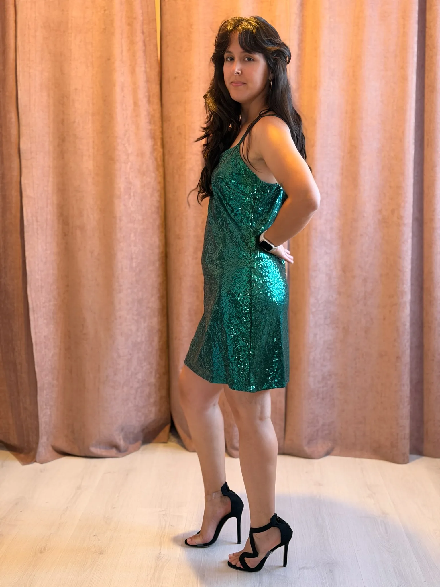 Vestido corto verde- - Imagen 2