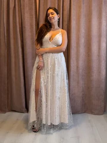 Vestido color piel con estrellas - - Imagen 2