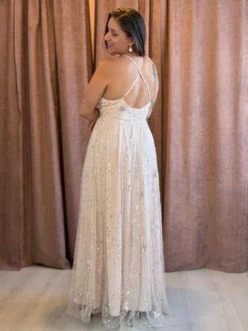 Vestido color piel con estrellas - - Imagen 3