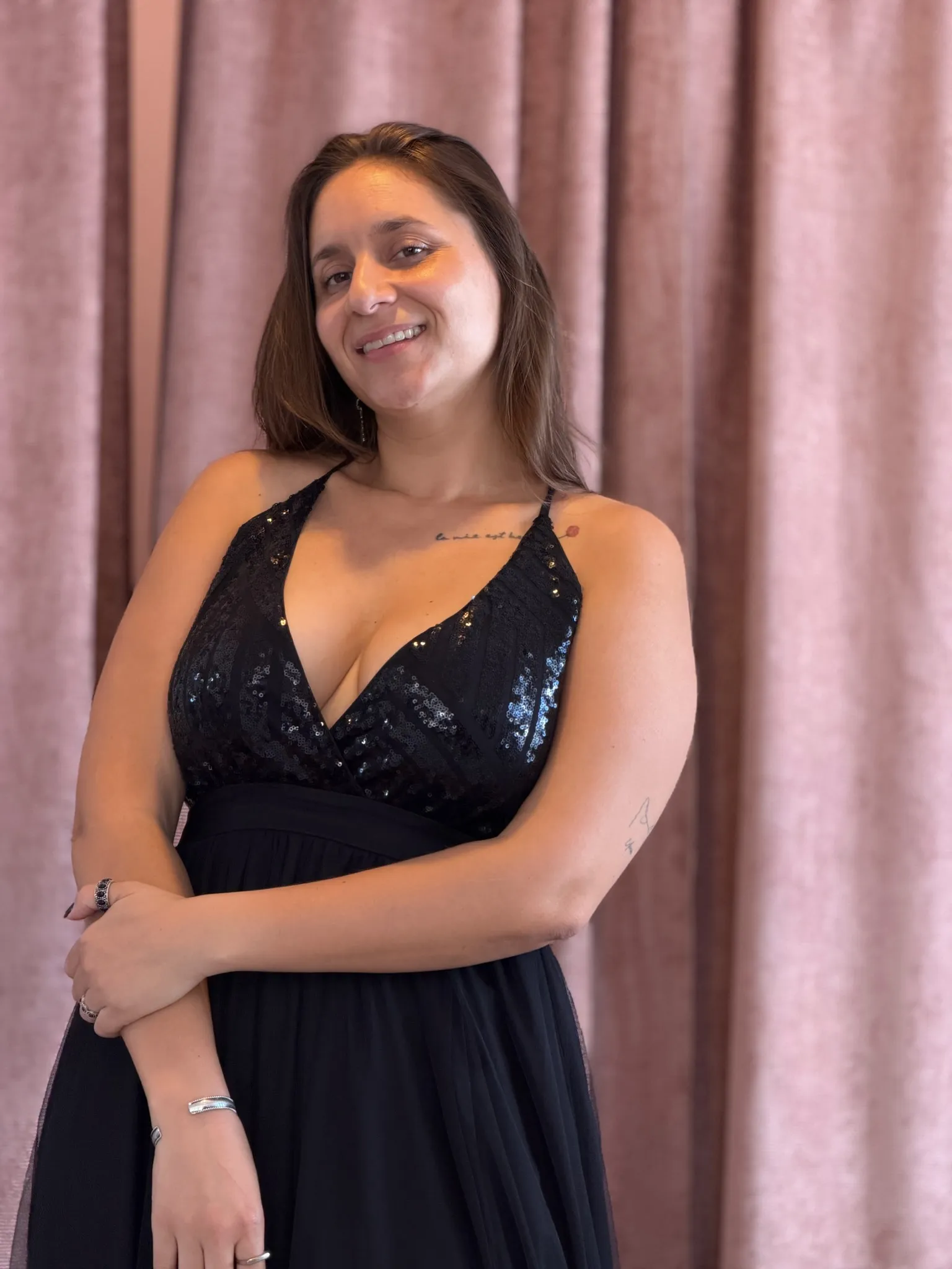 Vestido largo negro tul - 068 - Imagen 1