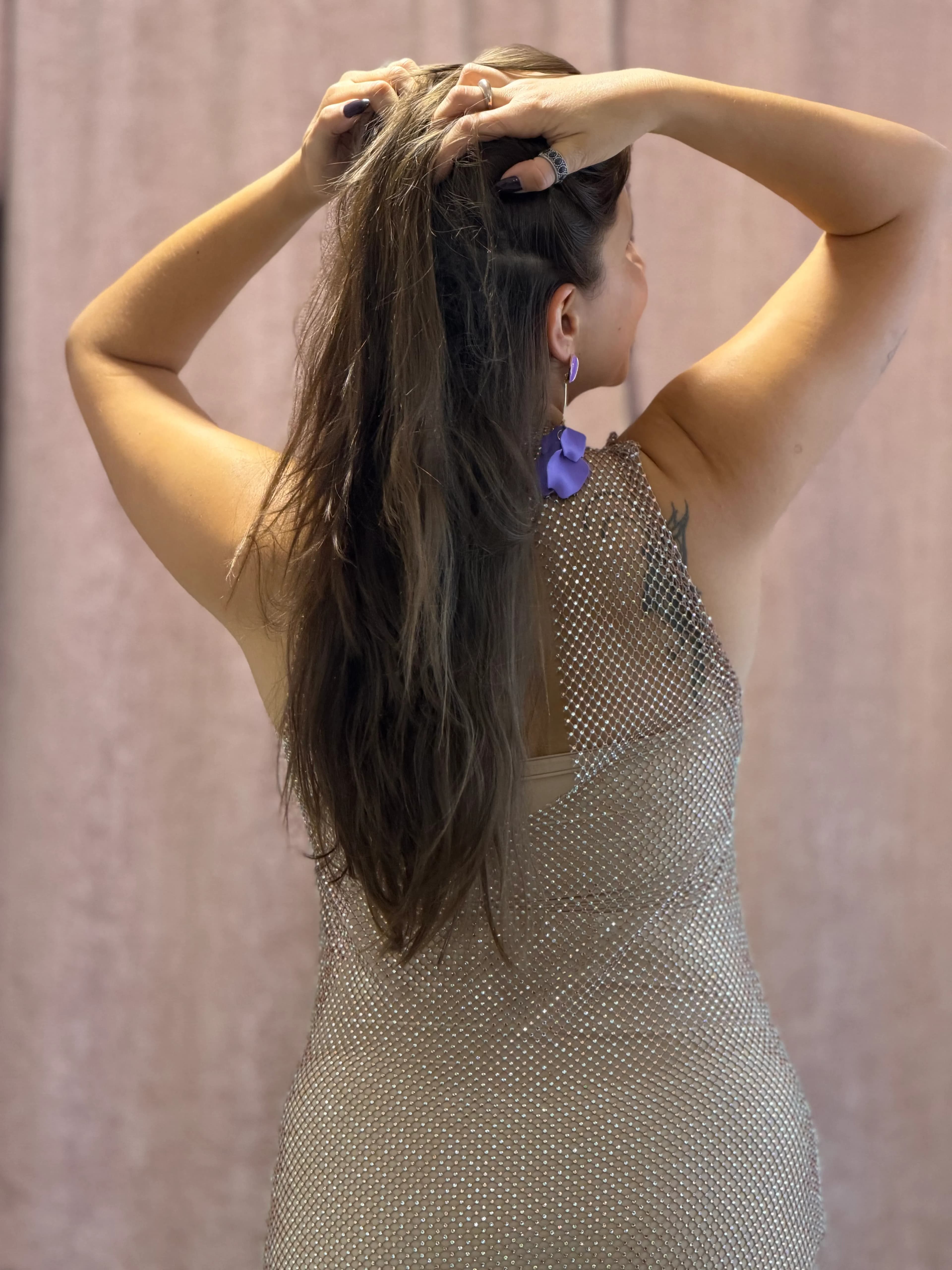 Vestido gold con red - 138 - Imagen 4
