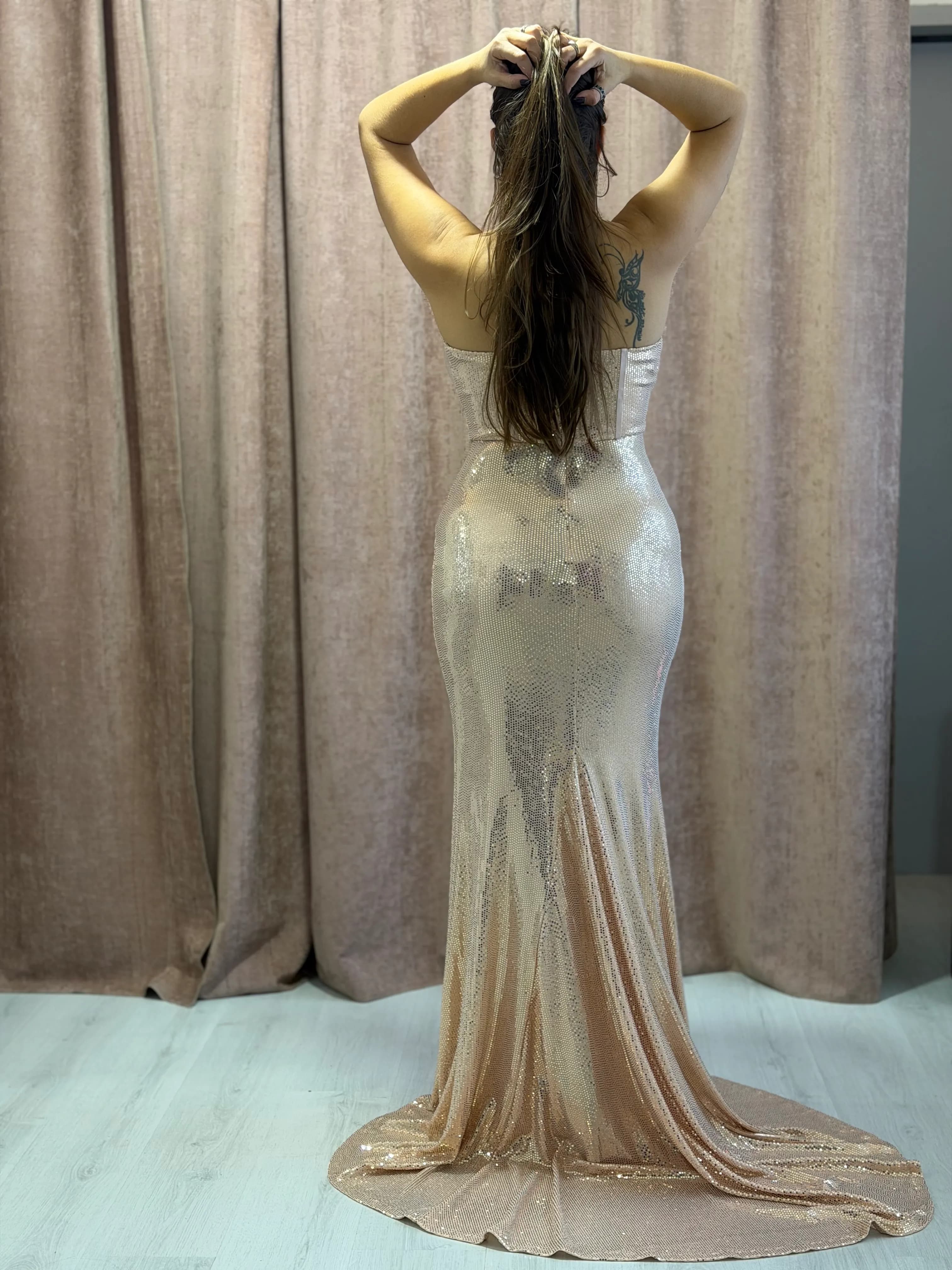 Vestido Largo Rosa - 021 - Imagen 4